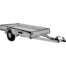 Släpvagn, maxlast 750 kg, bromsad (Heco aluminium)